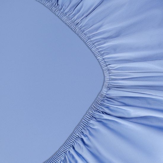 Простыня на резинке из премиального сатина сиреневого цвета из коллекции essential, 160х200х30 см