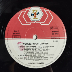 Винтажная виниловая пластинка LP Ricchi and Poveri Voulez Vous Danser (Italy 1983) Cosa Sei