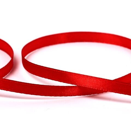 Лента атласная 6 мм ( 1/4 ") ,№104 т.красный