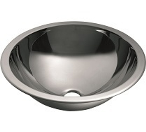 Раковина встраиваемая круглая Ø305 мм нерж. сталь NOFER 13028.B глянцевая