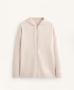 Oysho Длинная вязаная куртка с капюшоном, каменный