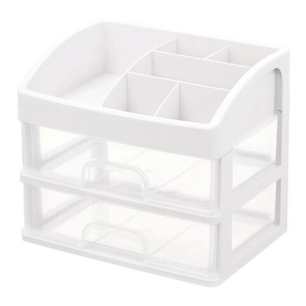 Органайзер для хранения косметики, канцтоваров, мелочей ДВА УРОВНЯ, 20х17х23,5 см, DASWERK, 608478