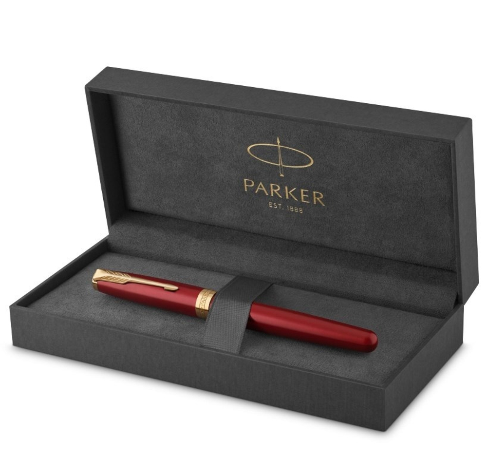 Ручка-роллер Parker Sonnet Red Intense GT1931475, стержень: F, цвет чернил: black, в подарочной упаковке