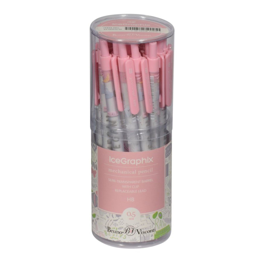 Карандаш механический 0.5 мм BrunoVisconti. IceGraphix Vegan, НВ, пластиковый корпус