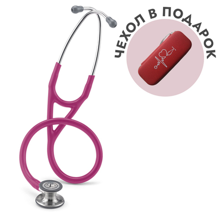 Стетоскоп Littmann Cardiology IV, малиновый, стальная акустическая головка (6158)