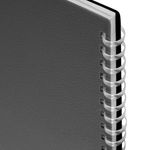 Тетрадь обложка пластик, А4 80 л., гребень мягкий (силиконовый), клетка, BRAUBERG, серый, 405357