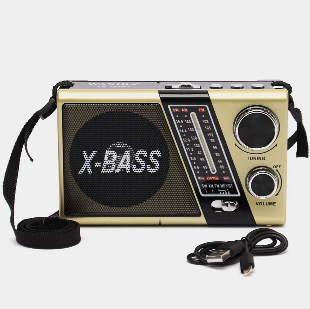 Радиоприемник с MP3 плеером и Bluetooth +фонарь Waxiba XB-751BT