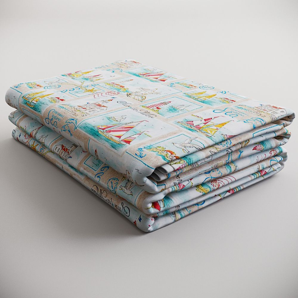 Простынь на резинке перкаль Сказка "Витамин Sea" 120x200 см