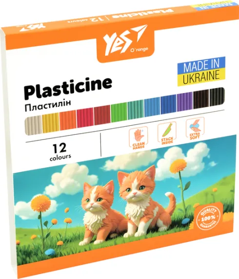 Plastilin \ Пластилин 12rəng 240qr 540689 Orange Line YES