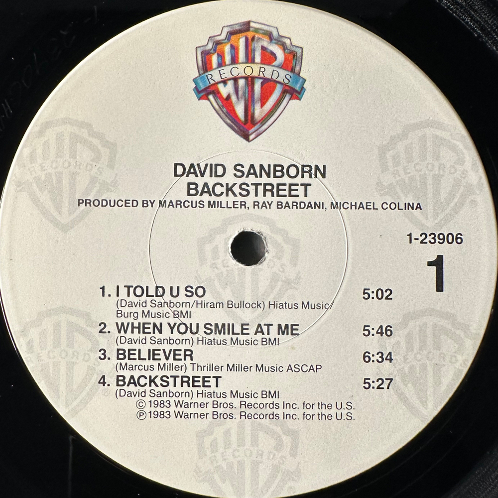 David Sanborn ‎– Backstreet (США 1983г.)