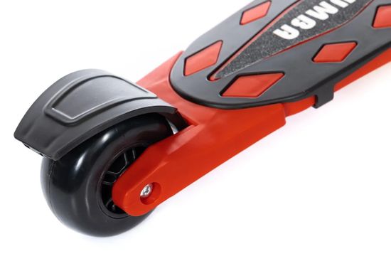 Самокат трехколесный со светящимися колесами Micar Zumba 2022 чёрный, красный