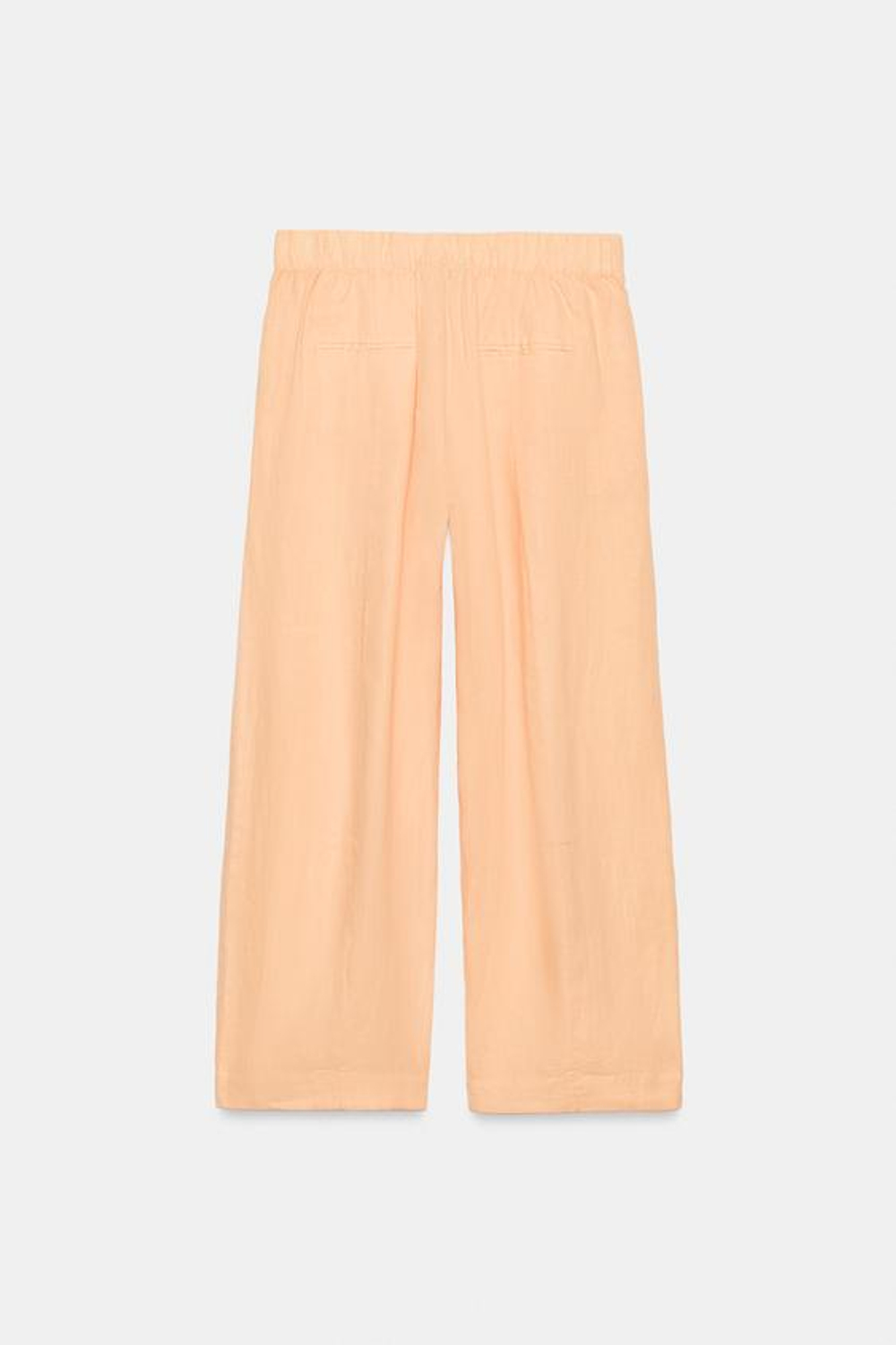 ZARA БРЮКИ BARREL ИЗ ЛЬНА — ZW COLLECTION, МАНДАРИНОВЫЙ