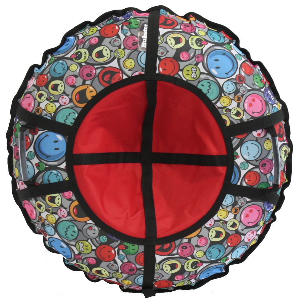 Тюбинг Hubster Фьюжн Смайл серый, Хайп красный