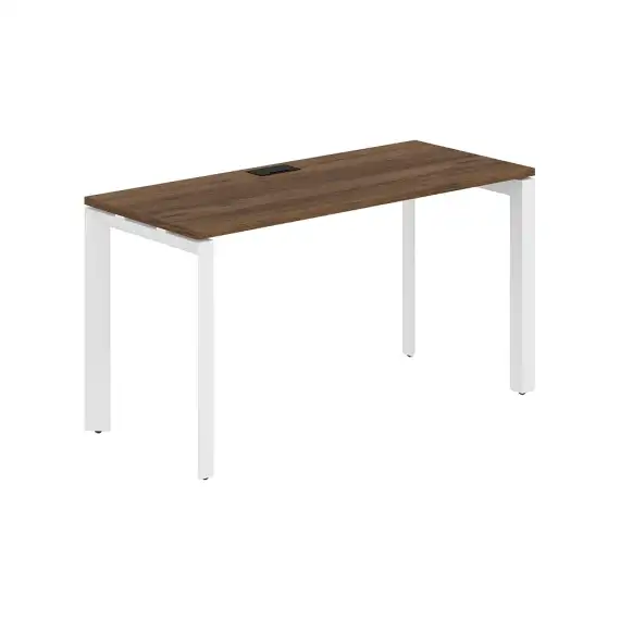PR.202.DM.P59.WH / Стол 1400х600х750 / профиль: 59х59 белый; столешница: дуб модена