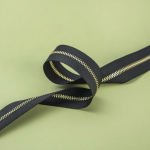 Молния №3 ЗОЛОТО/ЧЕРНАЯ металлическая двухсторонняя, мп