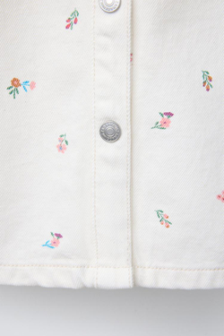 ZARA ПЛАТЬЕ ИЗ ТВИЛА С ЦВЕТОЧНЫМ ПРИНТОМ, ЭКРЮ