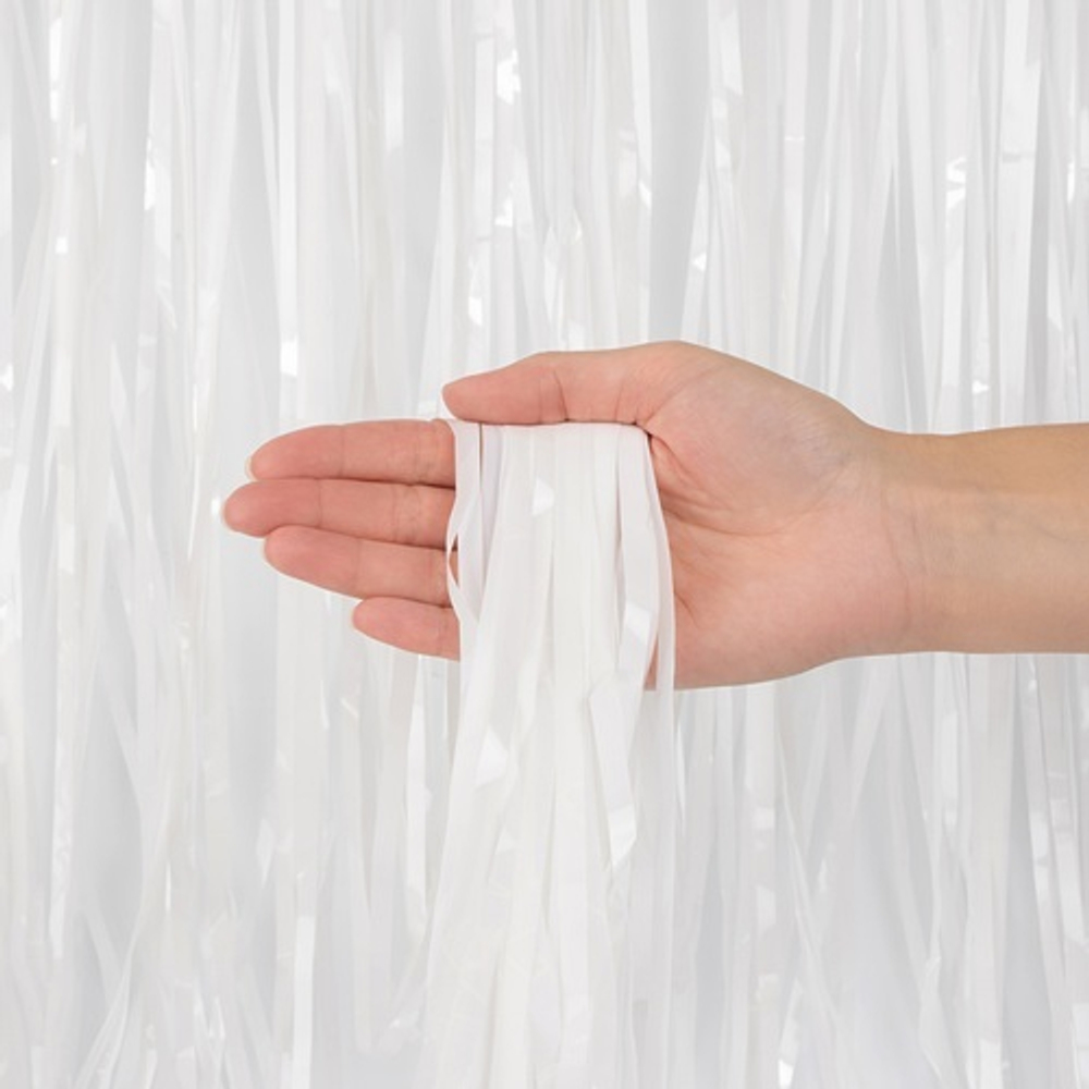 Занавес Дождик Белый Макарунс, 100*200 см