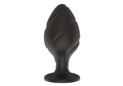 Силиконовая анальная пробка черная M (7.2*3.5cm) 3305-02