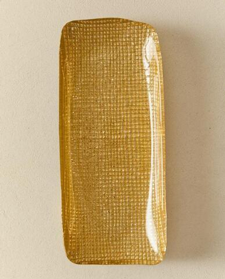 ZARA HOME СЕРВИРОВОЧНОЕ БЛЮДО ПРЯМОУГОЛЬНОЙ ФОРМЫ, ЗОЛОТОЙ