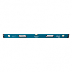 Уровень алюминиевый, 1000 мм, усиленный с ударопрочными заглушками, рукоятки, 3 глазка Gross