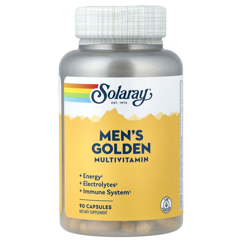 Solaray, Мультивитамины для мужчин Golden, 90 капсул