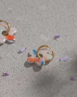 Recycle Object MIDI FLOWER EARRINGS