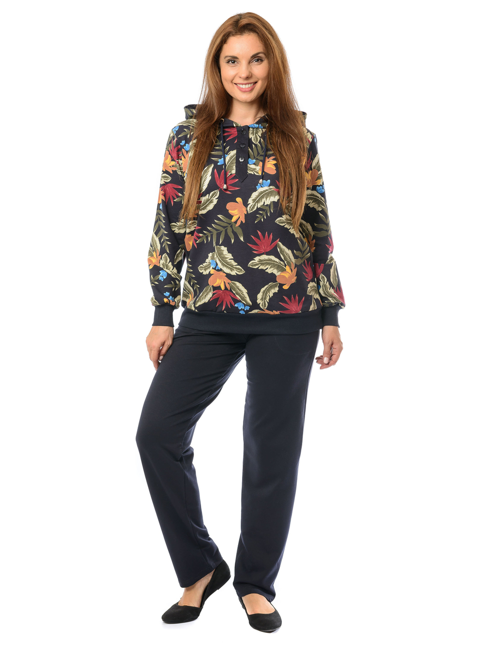 Костюм с брюками КБ-177/кленовыйлист