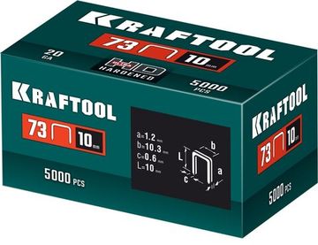KRAFTOOL 10 мм, тип 73, 5000 шт, скобы для плайера (31773-10)