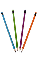 ЧГ карандаш, трехгранный, с Ластиком, яркий, блестящий дизайн, цвет микс