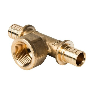 Тройник с переходом на внутреннюю резьбу STOUT - 20 x 3/4" (для труб из сшитого полиэтилена)