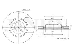 Диск тормозной передний UNIO BRD-20040