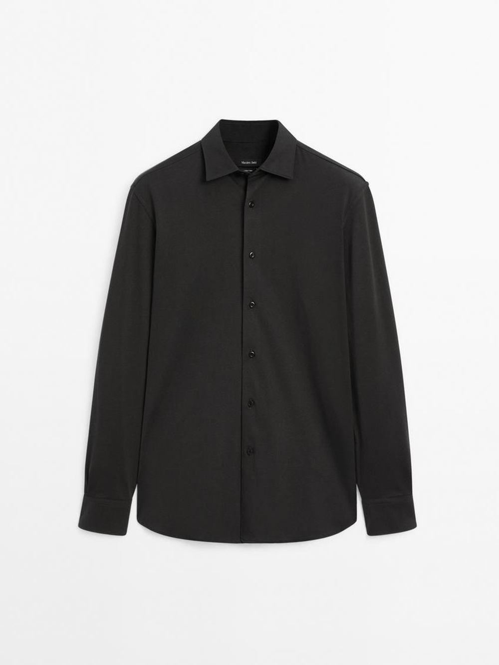 Massimo Dutti Рубашка из 100% хлопка, темно-зеленый