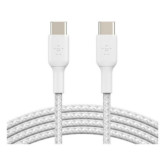 Кабель Belkin BoostCharge Braided USB-C - USB-C 1 м (CAB004bt1MWH) White