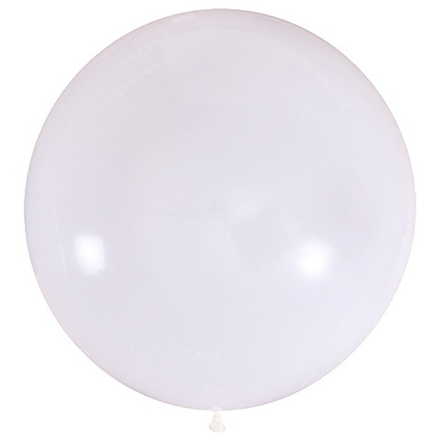 Воздушные шары Латекс Оксидентл, пастель 004 белый, 1 шт. размер 24" #6052935