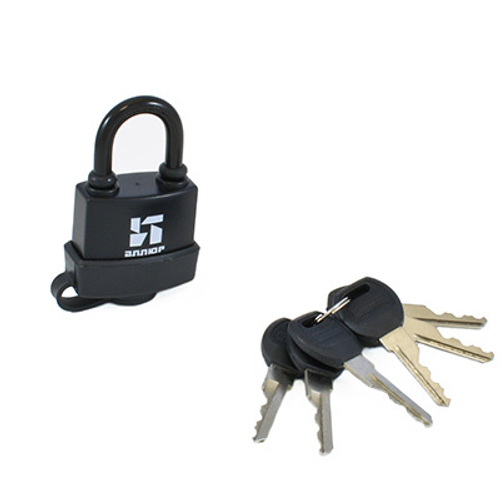 Замок навесной АЛЛЮР ВС1Ч-374П влагозащ черный 6 кл. d6,3мм  /6775