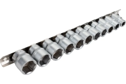 Набор торцевых головок RF-3111-5: 3/8"DR 6-гранных на планке 11пр. ROCKFORCE