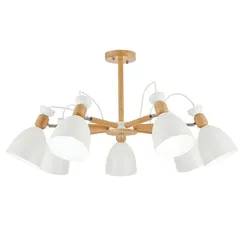 SLE103802-07 Светильник потолочный Светлое дерево, Белый/Белый E27 7*60W BALCAMO