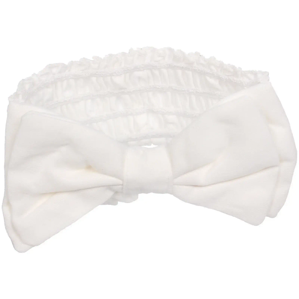 Повязка на голову косметическая «ДАЙМОНД РУШ», бантик, цвет белый, пудровый, небесный и лиловый, 20*7см (ZIP пакет)