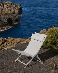 Canutells Складное кресло из алюминия со светло-серой отделкой