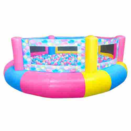Сухой надувной бассейн для шариков «Зефирка» с сеткой 4*4*1,5 м