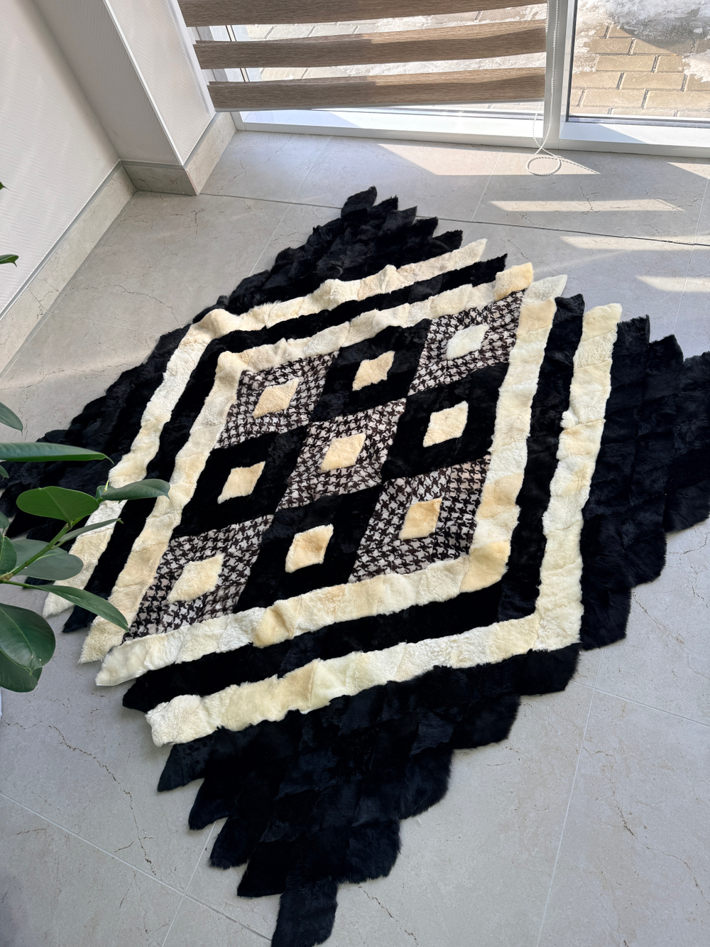 Меховой Коврик прикроватный накидка на кресло из овчины