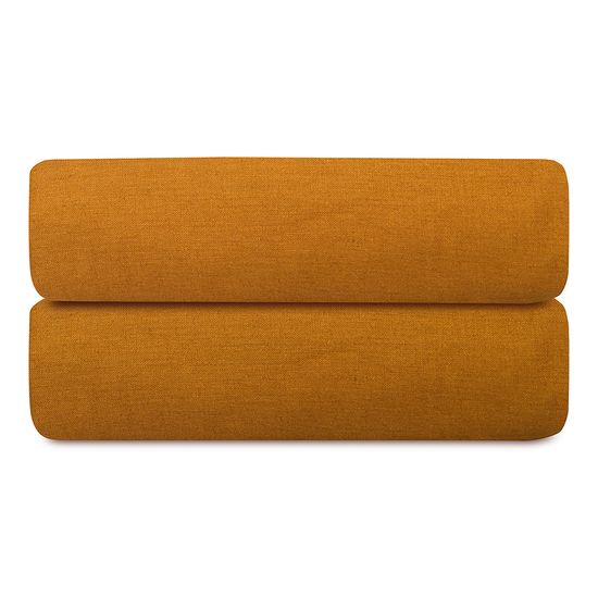 Простыня на резинке изо льна и хлопка цвета карри из коллекции essential, 160х200х30 см