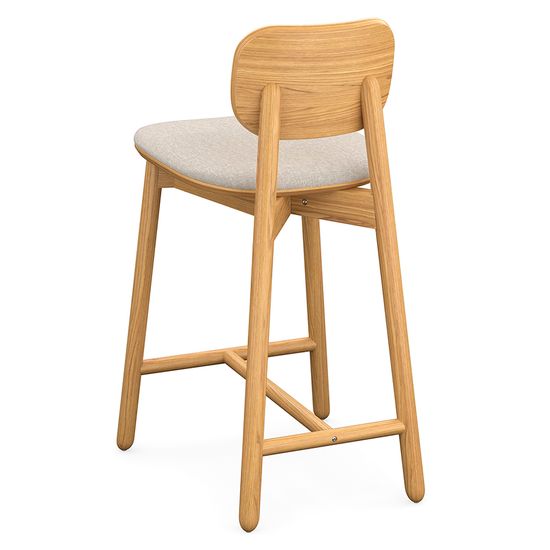 Стул полубарный saga, рогожка, бежевый