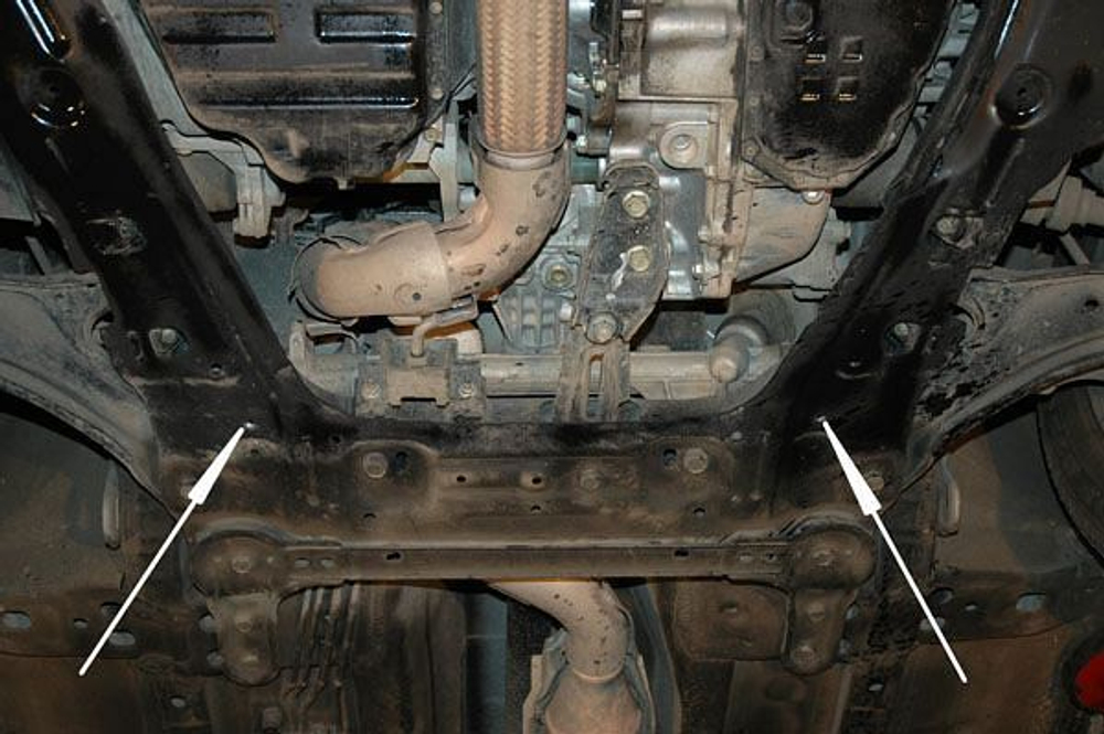 Защита картера двигателя, КПП (2 мм, сталь) для Nissan X-Trail 2007-2014 (V = 2.0; 2.0dCi; 2.5 КПП: MCVT; 6MT; CVT; AT), Renault Koleos 2008-2015 (V = 2.5; 2.0d) Sheriff.15.1218
