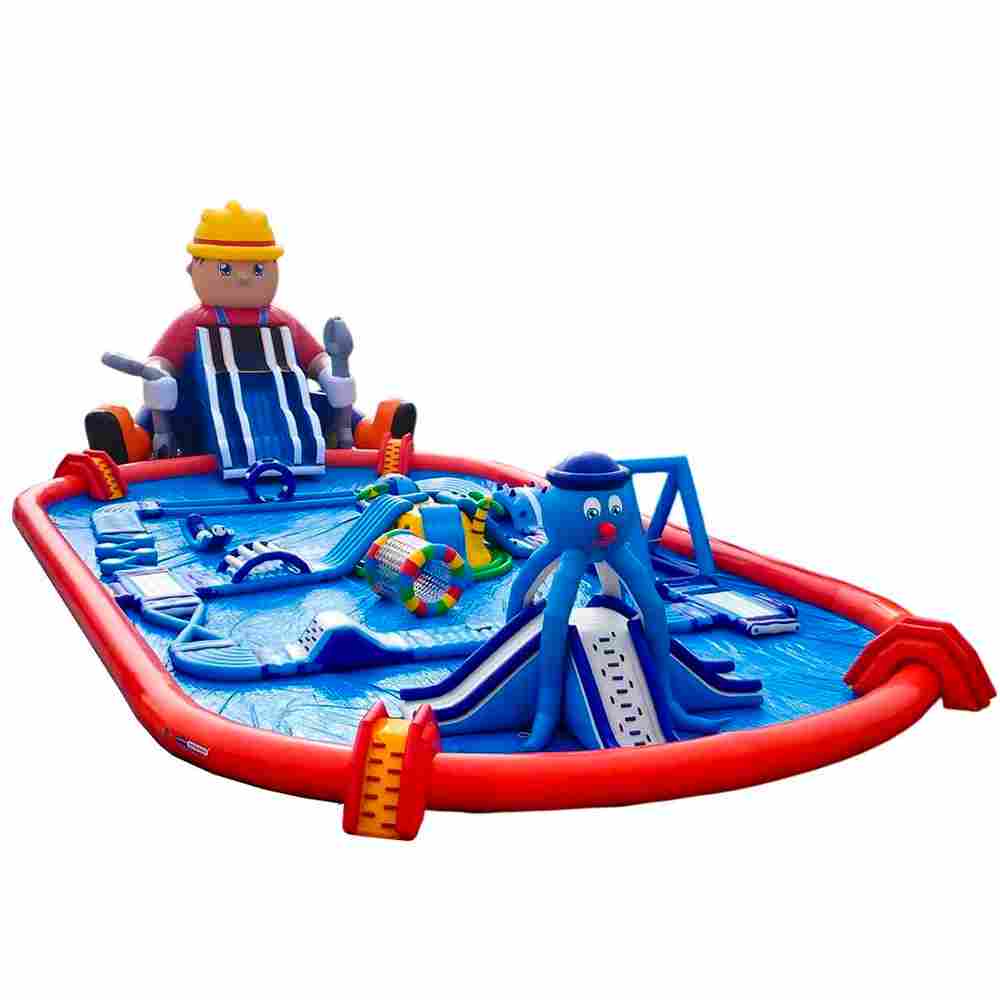 Надувной наземный аквапарк «Поймай осьминога», 31*15*8 м