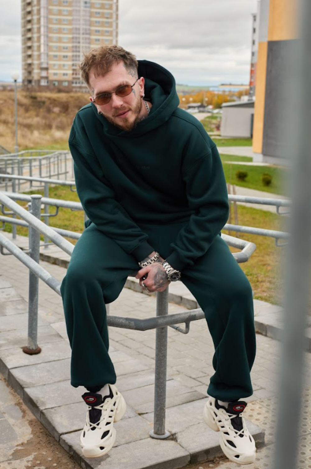 Джоггеры зеленые "Winter"