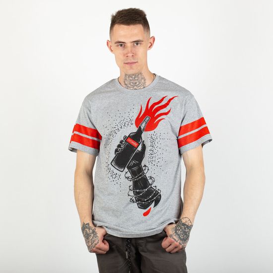 Футболка ЮНОСТЬ™ «Огонёк» Серый меланж