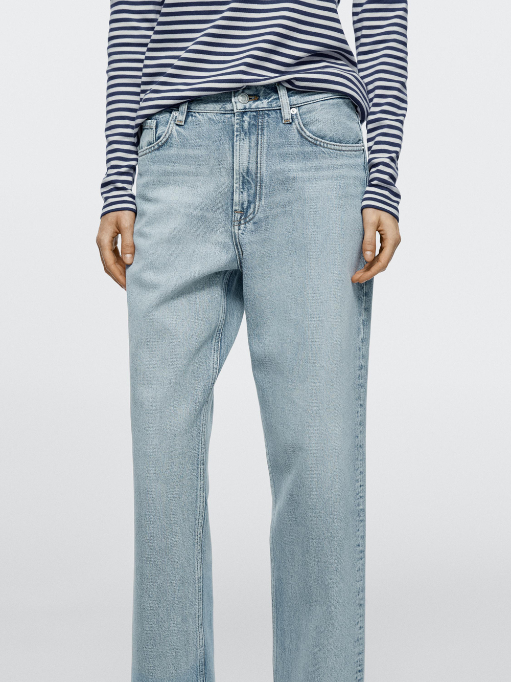 Massimo Dutti Джинсы прямого кроя, светло-голубой