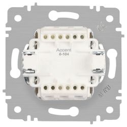 Выключатель Intro Accent 6-104-09 двойной, 10А-250В, IP20, СУ, AL/CU, титан | Intro