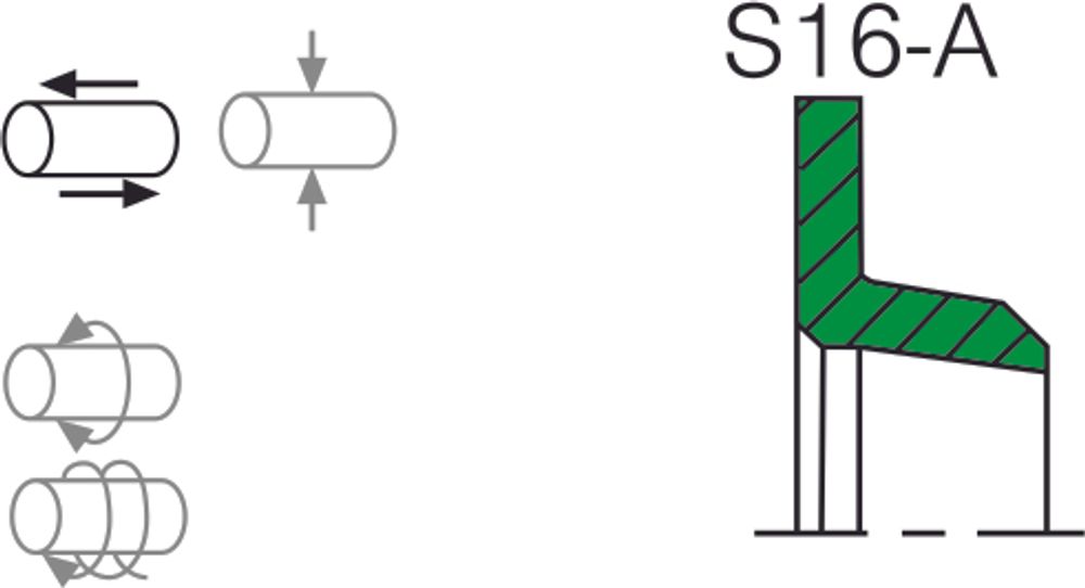 Уплотнение штока S16-A / S16-B